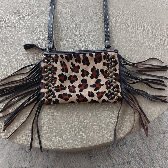 New American West Leopard Leather Purse - Picture 2 of 4